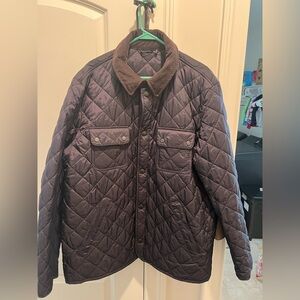 Navy blue Barbour quilted jacket size xl